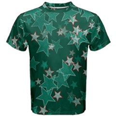 Star Seamless Tile Background Abstract Men s Cotton Tee