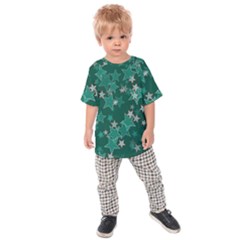 Star Seamless Tile Background Abstract Kids  Raglan Tee