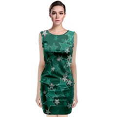 Star Seamless Tile Background Abstract Sleeveless Velvet Midi Dress