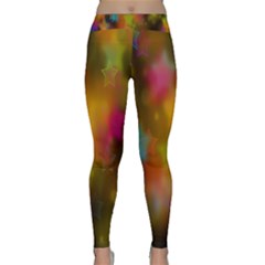 Star Background Texture Pattern Classic Yoga Leggings by Amaryn4rt