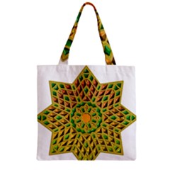 Star Pattern Tile Background Image Zipper Grocery Tote Bag