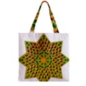 Star Pattern Tile Background Image Zipper Grocery Tote Bag View1