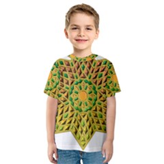 Star Pattern Tile Background Image Kids  Sport Mesh Tee