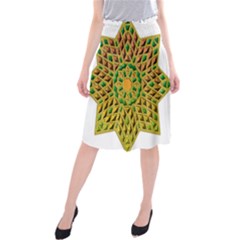 Star Pattern Tile Background Image Midi Beach Skirt