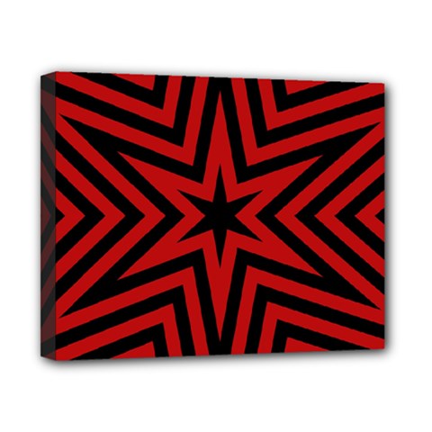 Star Red Kaleidoscope Pattern Canvas 10  X 8 