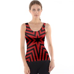 Star Red Kaleidoscope Pattern Tank Top by Amaryn4rt