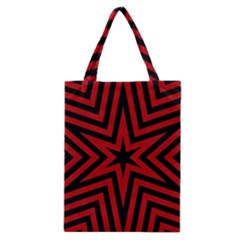 Star Red Kaleidoscope Pattern Classic Tote Bag