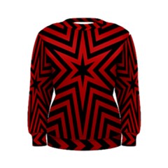 Star Red Kaleidoscope Pattern Women s Sweatshirt