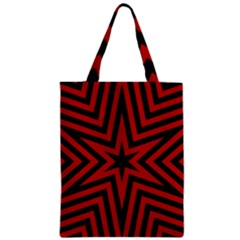 Star Red Kaleidoscope Pattern Zipper Classic Tote Bag by Amaryn4rt