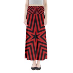 Star Red Kaleidoscope Pattern Maxi Skirts