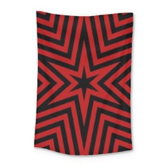 Star Red Kaleidoscope Pattern Small Tapestry