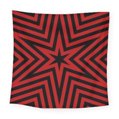 Star Red Kaleidoscope Pattern Square Tapestry (large)