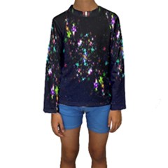 Star Structure Many Repetition Kids  Long Sleeve Swimwear