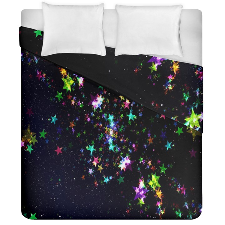 Star Structure Many Repetition Duvet Cover Double Side (California King Size)