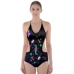 Star Structure Many Repetition Cut-out One Piece Swimsuit by Amaryn4rt