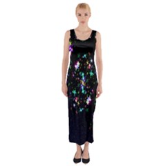 Star Structure Many Repetition Fitted Maxi Dress