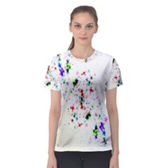 Star Structure Many Repetition Women s Sport Mesh Tee