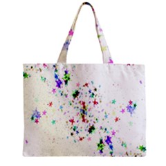 Star Structure Many Repetition Zipper Mini Tote Bag