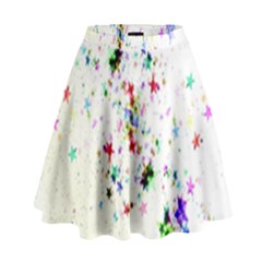 Star Structure Many Repetition High Waist Skirt