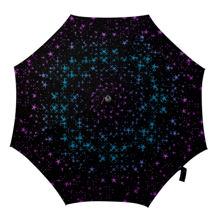 Stars Pattern Seamless Design Hook Handle Umbrellas (Large)