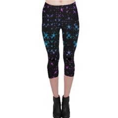 Stars Pattern Seamless Design Capri Leggings 