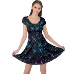 Stars Pattern Seamless Design Cap Sleeve Dresses by Amaryn4rt