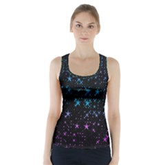 Stars Pattern Seamless Design Racer Back Sports Top