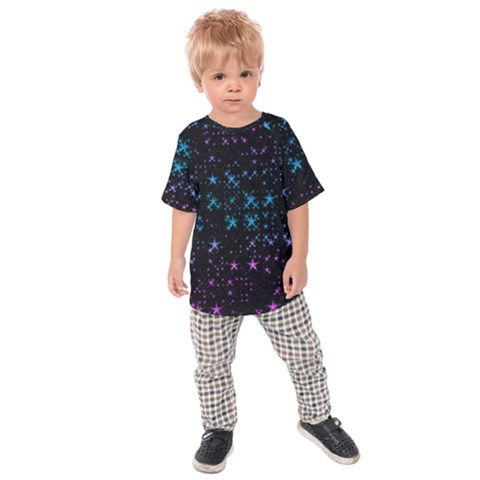 Stars Pattern Seamless Design Kids  Raglan Tee by Amaryn4rt