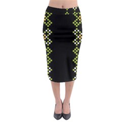 Vintage Pattern Background  Vector Seamless Midi Pencil Skirt