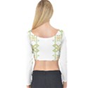 Vintage Pattern Background  Vector Seamless Long Sleeve Crop Top View2