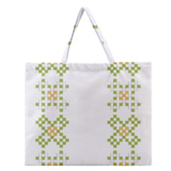 Vintage Pattern Background  Vector Seamless Zipper Large Tote Bag