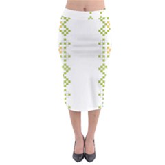 Vintage Pattern Background  Vector Seamless Midi Pencil Skirt