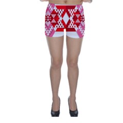 Valentine Heart Love Pattern Skinny Shorts