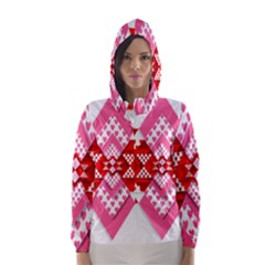 Valentine Heart Love Pattern Hooded Wind Breaker (women)