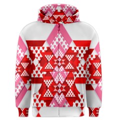 Valentine Heart Love Pattern Men s Zipper Hoodie