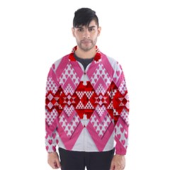 Valentine Heart Love Pattern Wind Breaker (men)