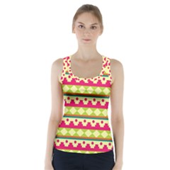 Tribal Pattern Background Racer Back Sports Top