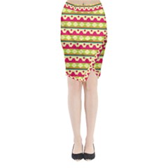 Tribal Pattern Background Midi Wrap Pencil Skirt