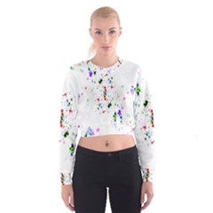 Star Structure Many Repetition Women s Cropped Sweatshirt by Amaryn4rt