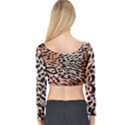 Tiger Motif Animal Long Sleeve Crop Top View2