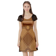 The Elaborate Floor Pattern Of The Sydney Queen Victoria Building Short Sleeve Skater Dress by Amaryn4rt