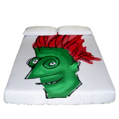 Crazy Man Drawing  Fitted Sheet (california King Size)