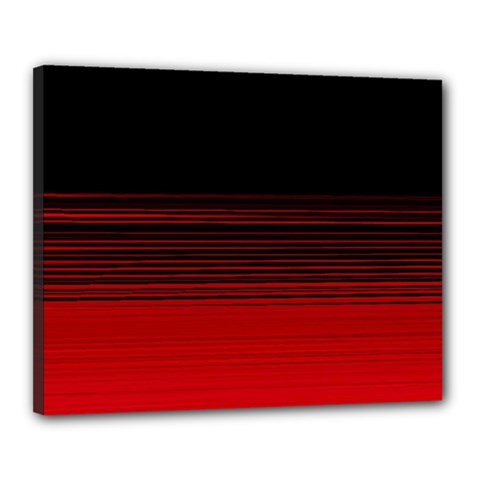 Abstract Of Red Horizontal Lines Canvas 20  X 16 