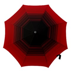 Abstract Of Red Horizontal Lines Hook Handle Umbrellas (medium)