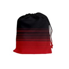 Abstract Of Red Horizontal Lines Drawstring Pouches (large) 