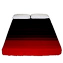 Abstract Of Red Horizontal Lines Fitted Sheet (California King Size) View1