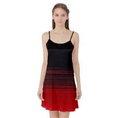 Abstract Of Red Horizontal Lines Satin Night Slip by Amaryn4rt