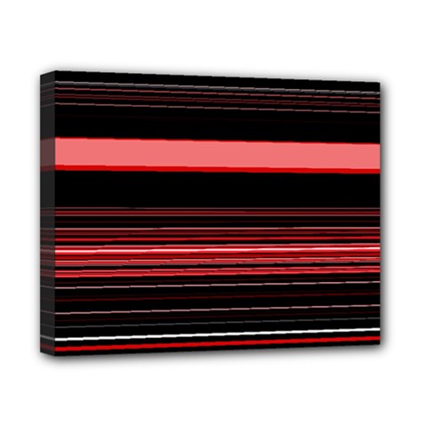 Abstract Of Red Horizontal Lines Canvas 10  X 8 