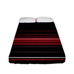 Abstract Of Red Horizontal Lines Fitted Sheet (full/ Double Size)