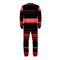 Abstract Of Red Horizontal Lines Onepiece Jumpsuit (kids)